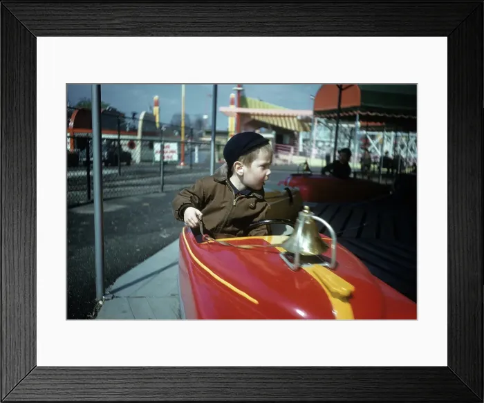 Framed Print : Boy At Amusement Park Framed Print : Boy At Amusement Park