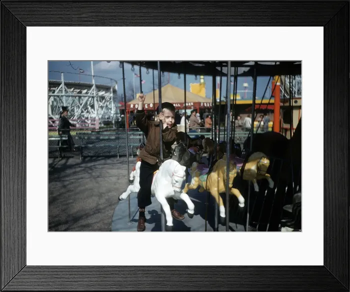 Framed Print : Boy At Amusement Park Framed Print : Boy At Amusement Park