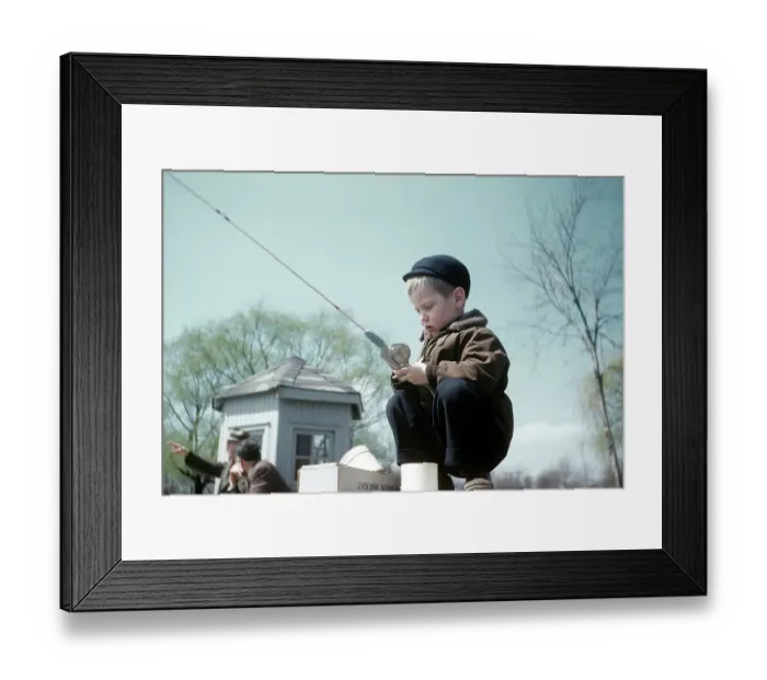 Framed Print : Boy Fishing Framed Print : Boy Fishing