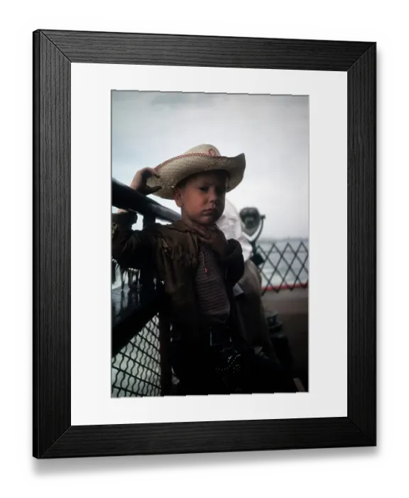 Framed Print : Boy Wears Cowboy Hat Framed Print : Boy Wears Cowboy Hat