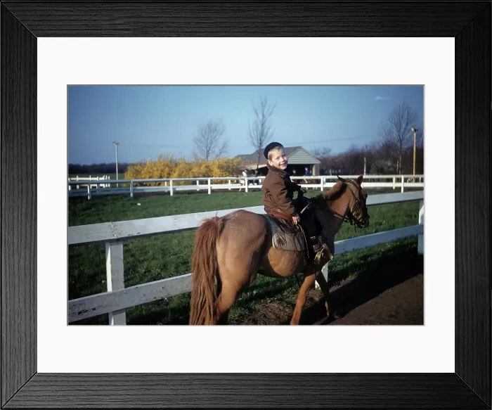 Framed Print : Boy Rides A Pony Framed Print : Boy Rides A Pony