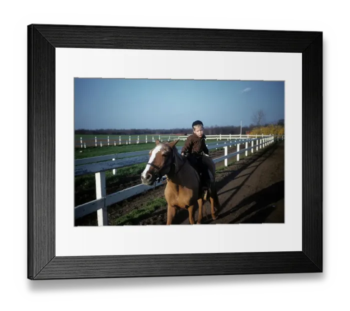 Framed Print : Boy Rides A Pony Framed Print : Boy Rides A Pony