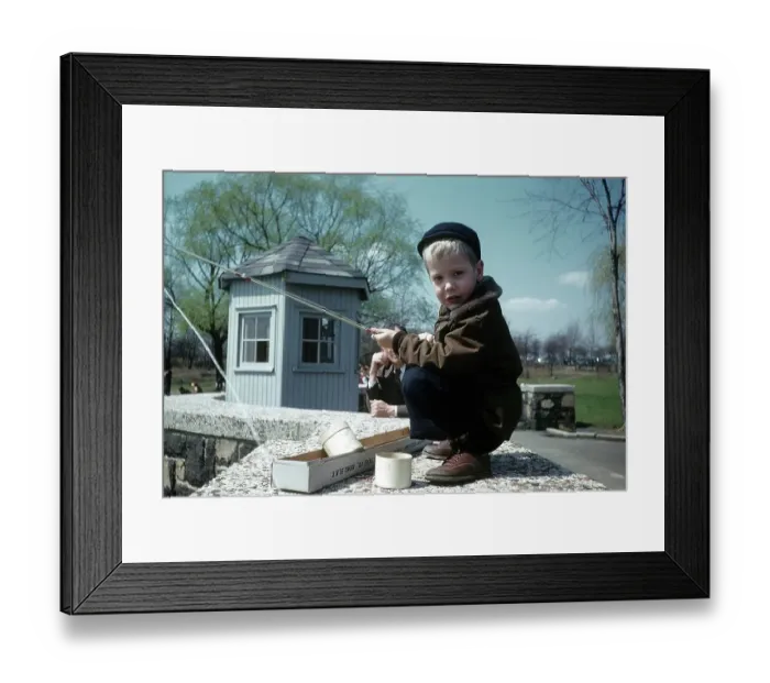 Framed Print : Boy Fishing Framed Print : Boy Fishing