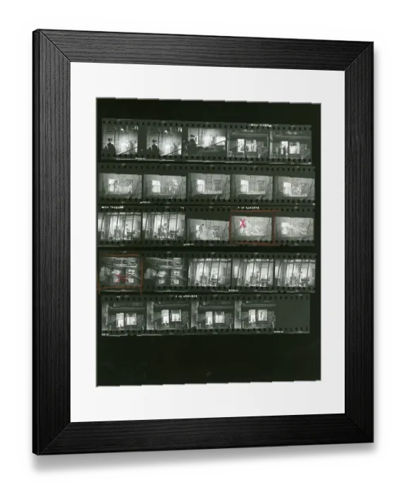 Framed Print : Proof Sheet Of Filming The Movie Rear Window