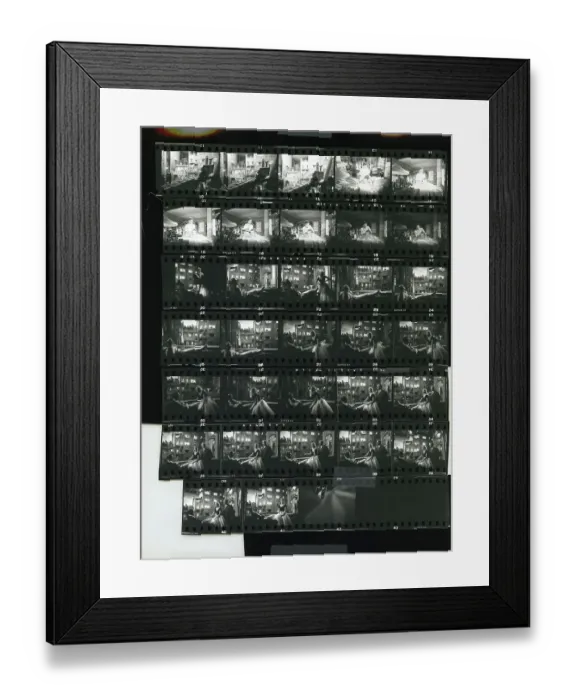 Framed Print : Proof Sheet Of Filming The Movie Rear Window