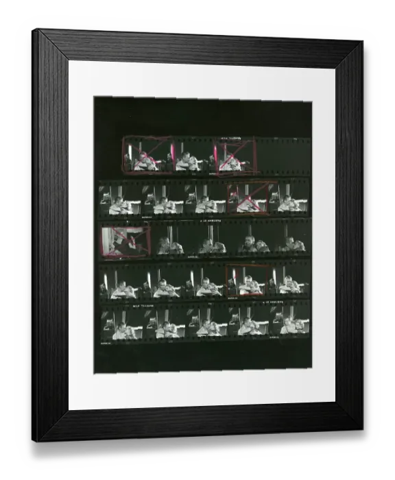 Framed Print : Proof Sheet Of Filming The Movie Rear Window