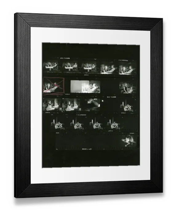 Framed Print : Proof Sheet Of Filming The Movie Rear Window
