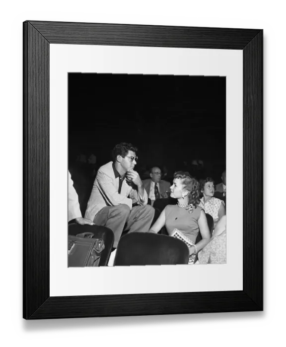 Framed Print : Debbie Reynolds and Eddie Fisher at NBC Coke Time TV Show Framed Print : Debbie Reynolds and Eddie Fisher at NBC Coke Time TV Show