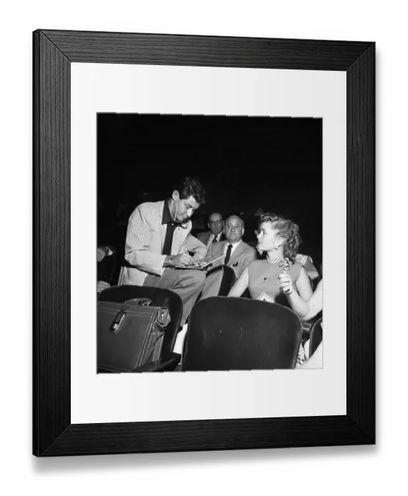 Framed Print : Debbie Reynolds and Eddie Fisher at NBC Coke Time TV Show