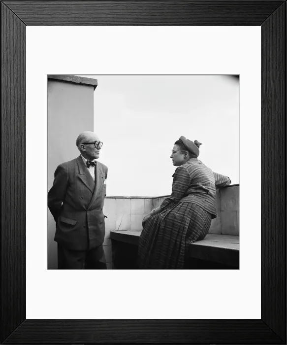 Framed Print : Madame Karsh And Le Corbusier Framed Print : Madame Karsh And Le Corbusier