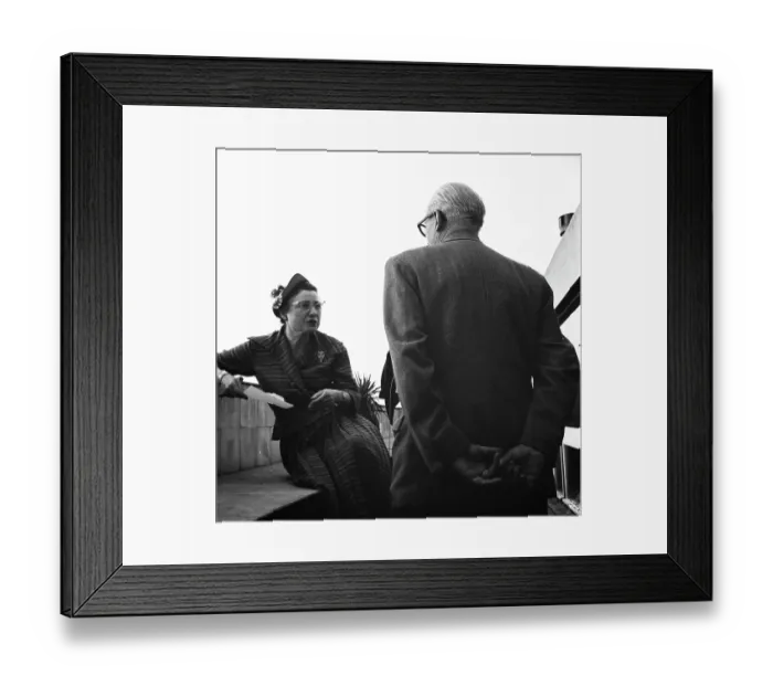 Framed Print : Madame Karsh And Le Corbusier Framed Print : Madame Karsh And Le Corbusier