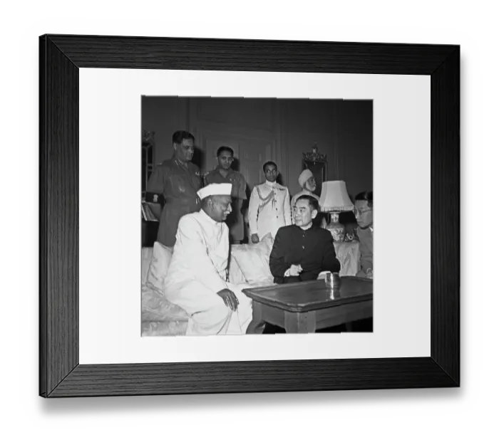 Framed Print : Zhou Enlai Visits India Framed Print : Zhou Enlai Visits India