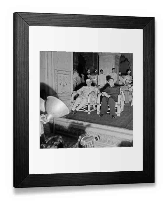 Framed Print : Zhou Enlai Visits India Framed Print : Zhou Enlai Visits India
