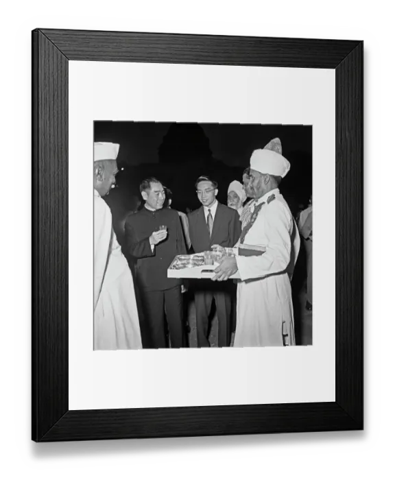 Framed Print : Zhou Enlai Visits India Framed Print : Zhou Enlai Visits India