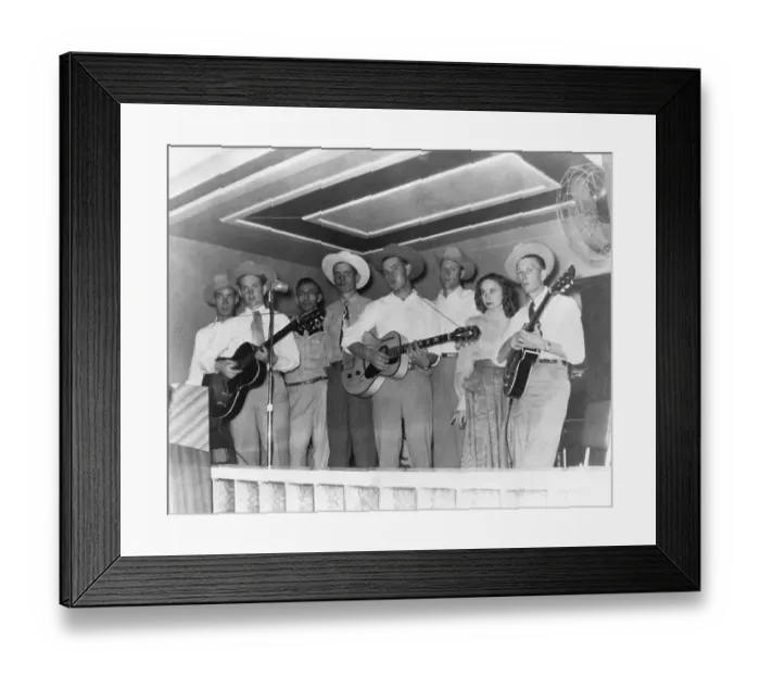 Framed Print : Willie Nelson With A Band In The Mid 50's Framed Print : Willie Nelson With A Band In The Mid 50's