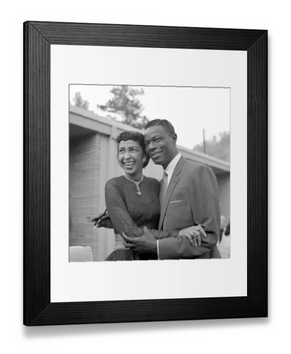 Framed Print : Nat King Cole & Wife Framed Print : Nat King Cole & Wife