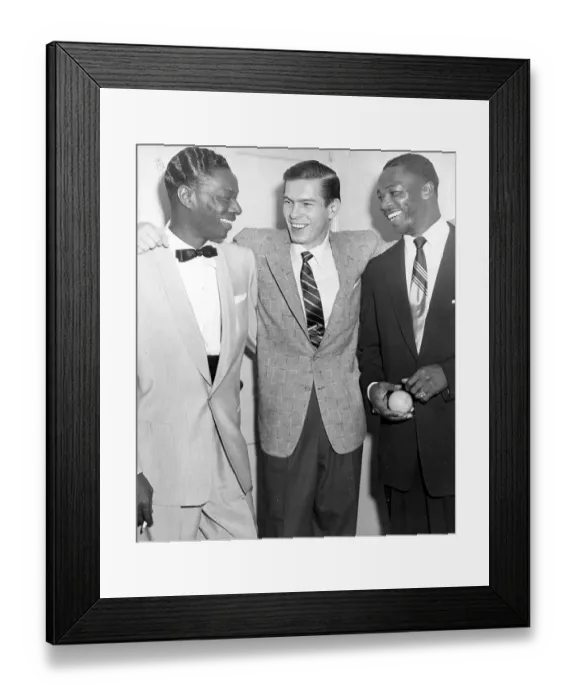 Framed Print : Nat King Cole, Johnnie Ray And Billy Rowe Framed Print : Nat King Cole, Johnnie Ray And Billy Rowe