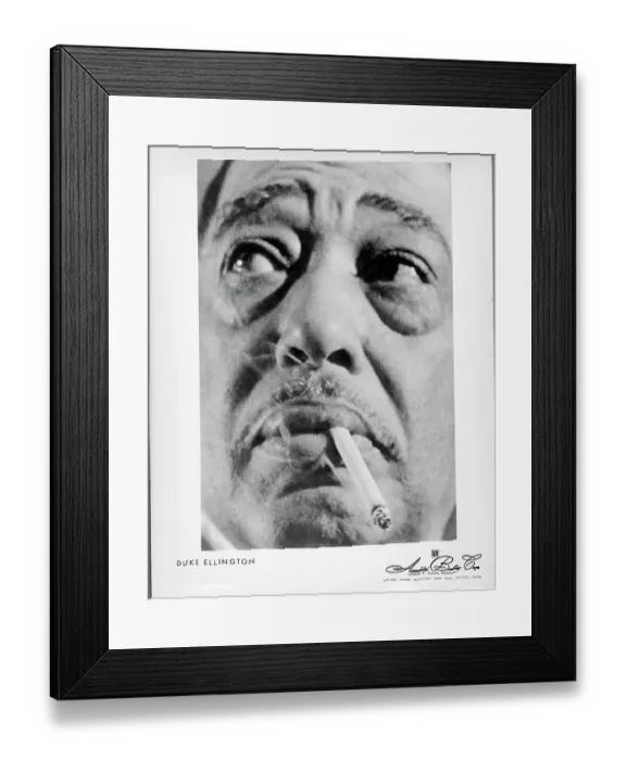 Framed Print : Duke Ellington Portrait With A Cigarette Framed Print : Duke Ellington Portrait With A Cigarette