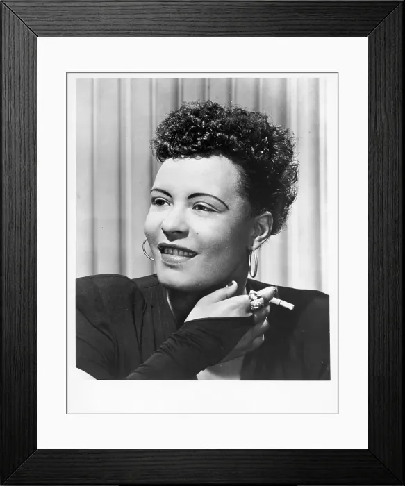 Framed Print : Billie Holiday With A Cigarette