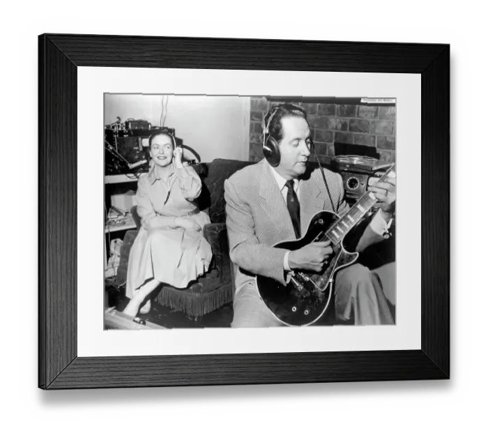 Framed Print : Married Duo Les Paul & Mary Ford