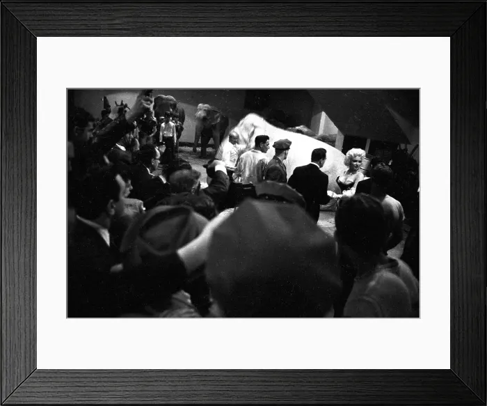 Framed Print : Marilyn Rides A Pink Elephant Framed Print : Marilyn Rides A Pink Elephant