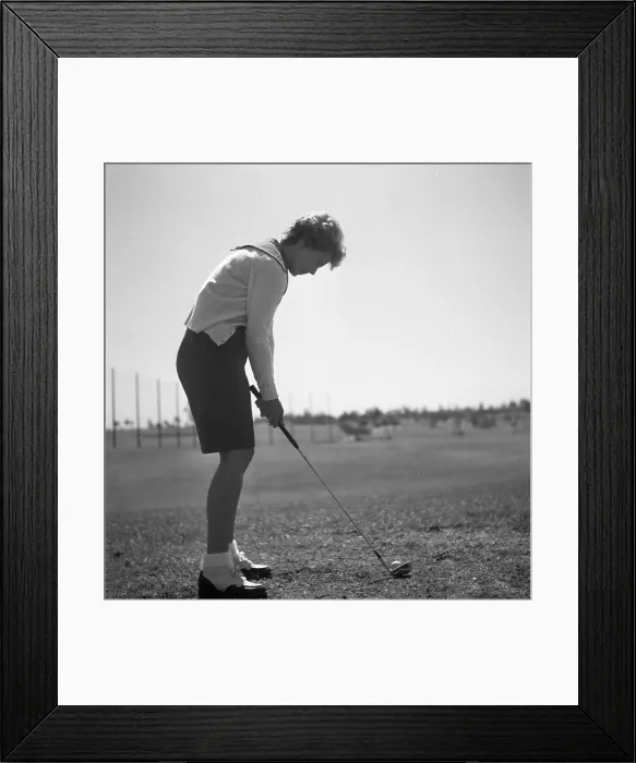 Framed Print : Mona Freeman Playing Golf Framed Print : Mona Freeman Playing Golf