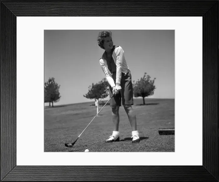 Framed Print : Mona Freeman Playing Golf Framed Print : Mona Freeman Playing Golf