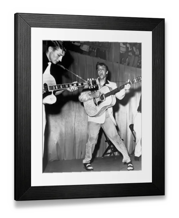 Framed Print : Rock and roll musician Elvis Presley