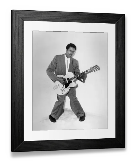 Framed Print : Chuck Berry Portrait Framed Print : Chuck Berry Portrait