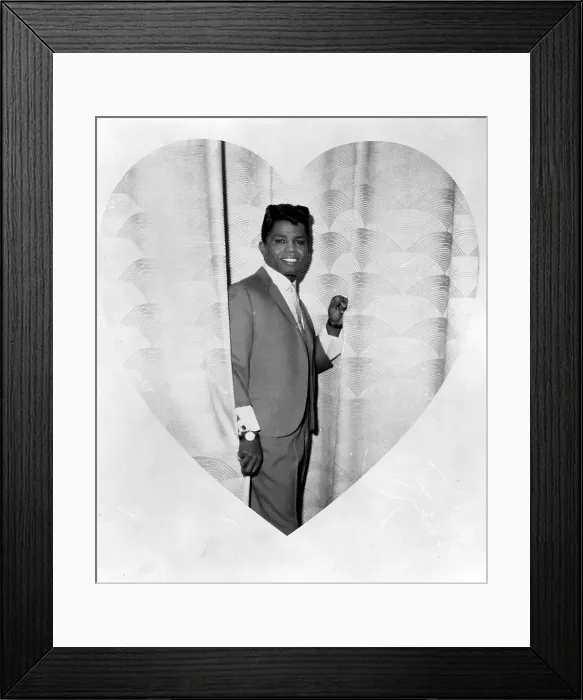 Framed Print : James Brown Heart-Shaped Portrait Framed Print : James Brown Heart-Shaped Portrait