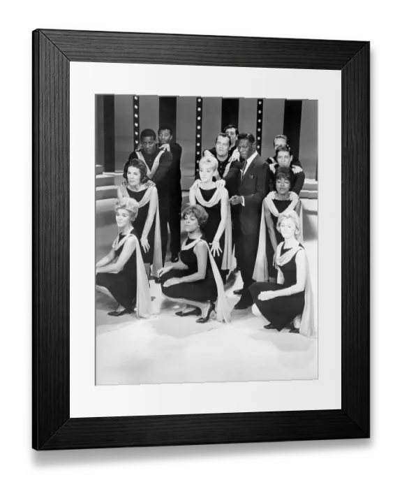 Framed Print : Nat King Cole With Backup Troupe Framed Print : Nat King Cole With Backup Troupe