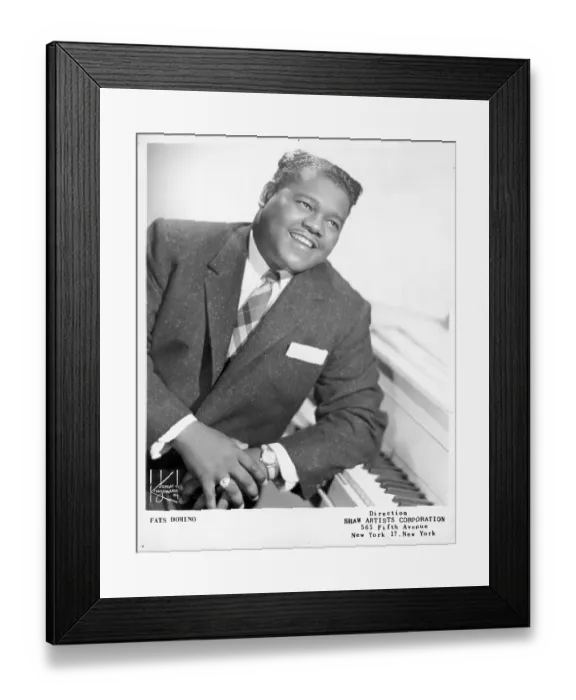 Framed Print : Fats Domino Studio Portrait Framed Print : Fats Domino Studio Portrait