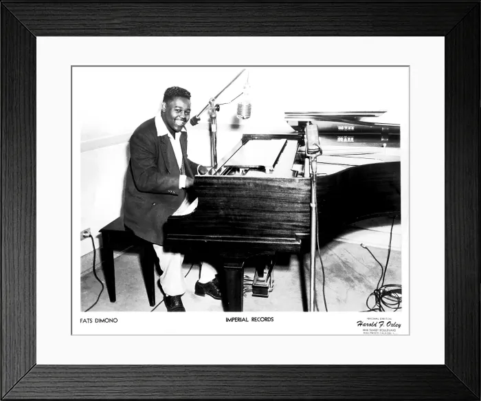 Framed Print : Fats Domino Portrait at the Piano Framed Print : Fats Domino Portrait at the Piano
