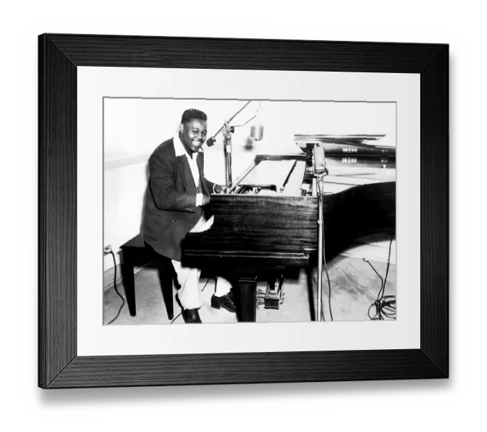 Framed Print : Fats Domino Portrait at the Piano Framed Print : Fats Domino Portrait at the Piano