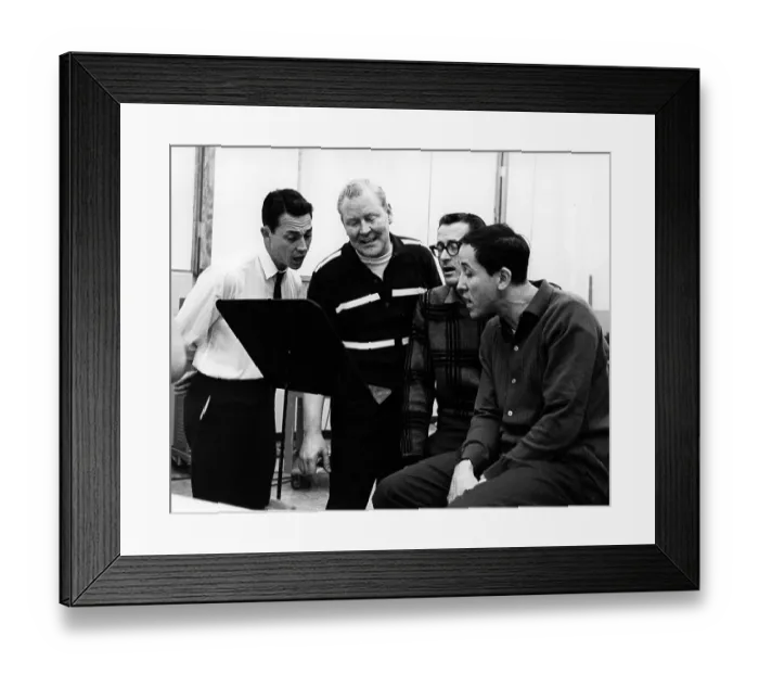 Framed Print : Four Freshmen In The Studio Framed Print : Four Freshmen In The Studio