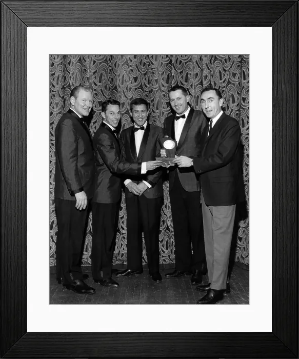Framed Print : Four Freshmen Receive An Award Framed Print : Four Freshmen Receive An Award