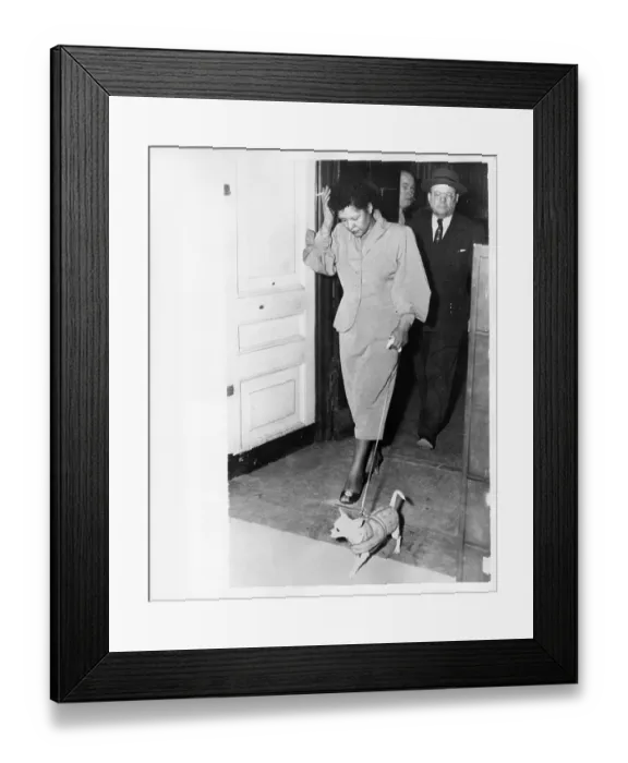 Framed Print : Billie Holiday Leaves Jail Framed Print : Billie Holiday Leaves Jail