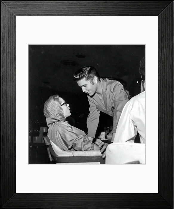 Framed Print : Elvis Presley And Vampira Framed Print : Elvis Presley And Vampira