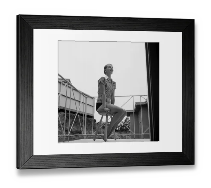 Framed Print : Taina Elg. LOS ANGELES - MAY 26, 1956: Actress Dancer Taina Elg poses at Framed Print : Taina Elg. LOS ANGELES - MAY 26, 1956: Actress Dancer Taina Elg poses at