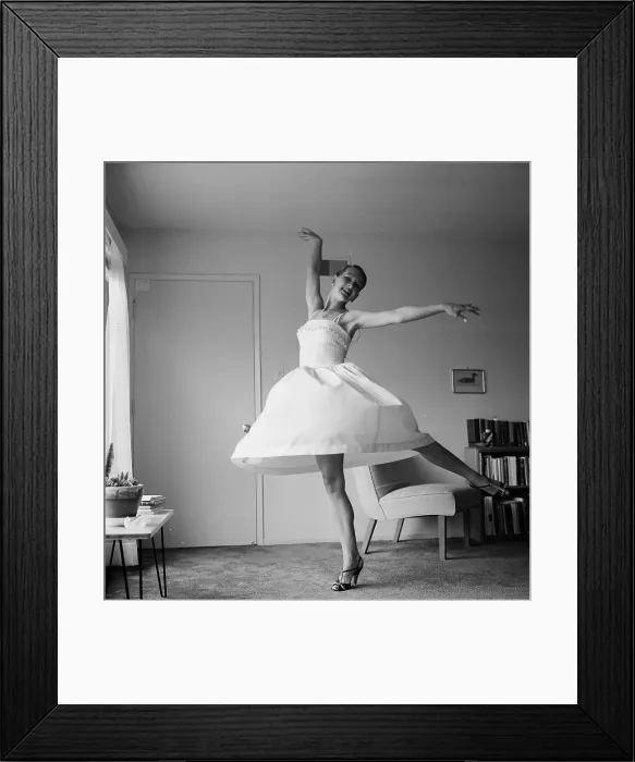 Framed Print : Taina Elg. LOS ANGELES - MAY 26, 1956: Actress Dancer Taina Elg poses at Framed Print : Taina Elg. LOS ANGELES - MAY 26, 1956: Actress Dancer Taina Elg poses at