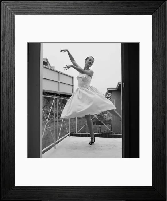 Framed Print : Taina Elg. LOS ANGELES - MAY 26, 1956: Actress Dancer Taina Elg poses at Framed Print : Taina Elg. LOS ANGELES - MAY 26, 1956: Actress Dancer Taina Elg poses at