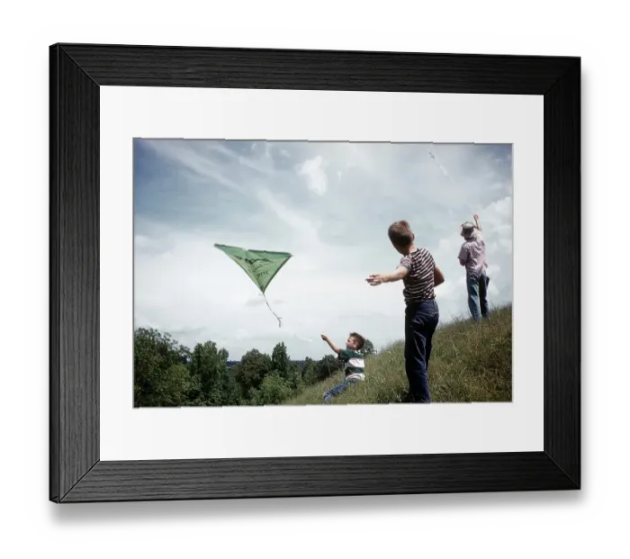 Framed Print : KIDS FLY KITES Framed Print : KIDS FLY KITES