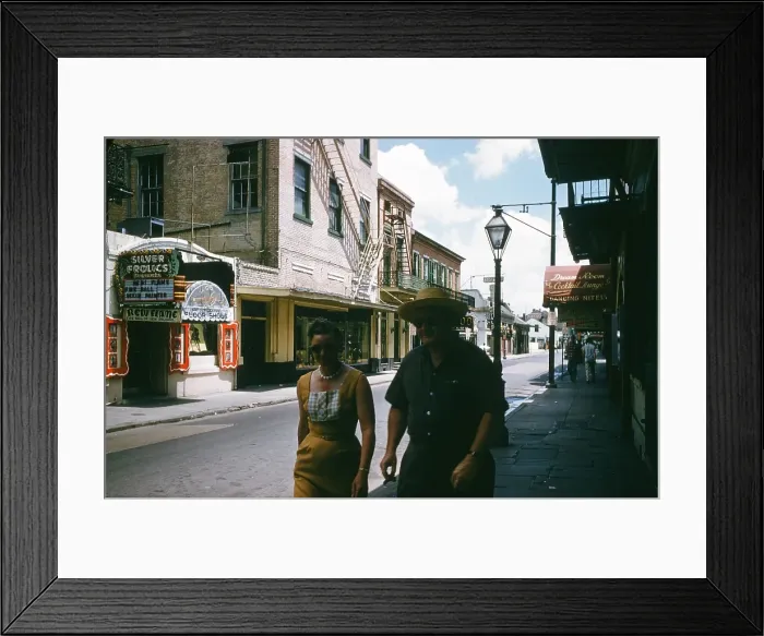 Framed Print : BOURBON STREET, NEW ORLEANS