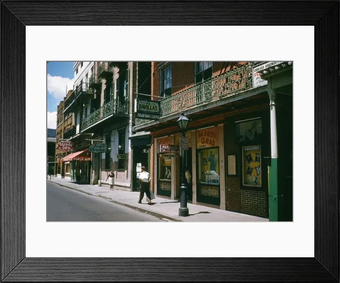 Framed Print : BOURBON STREET, NEW ORLEANS Framed Print : BOURBON STREET, NEW ORLEANS