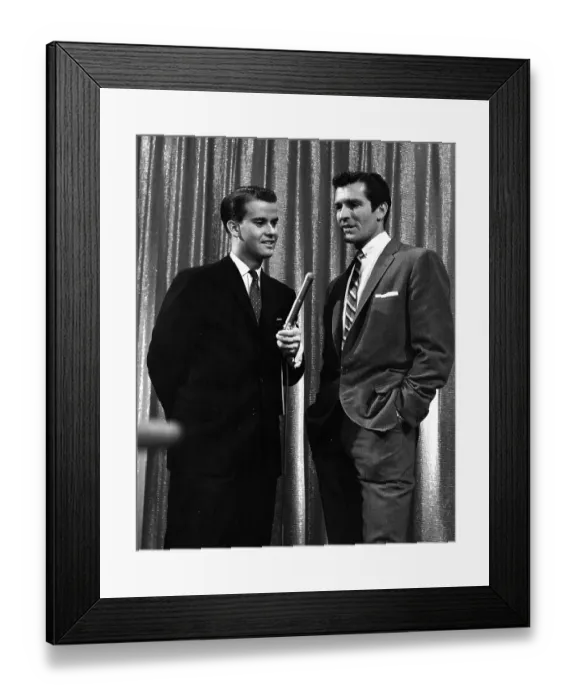 Framed Print : Dick Clark & Hugh O'Brian Framed Print : Dick Clark & Hugh O'Brian
