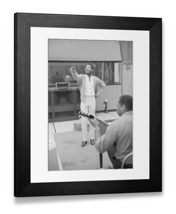 Framed Print : Sam Cooke With Cliff White Framed Print : Sam Cooke With Cliff White