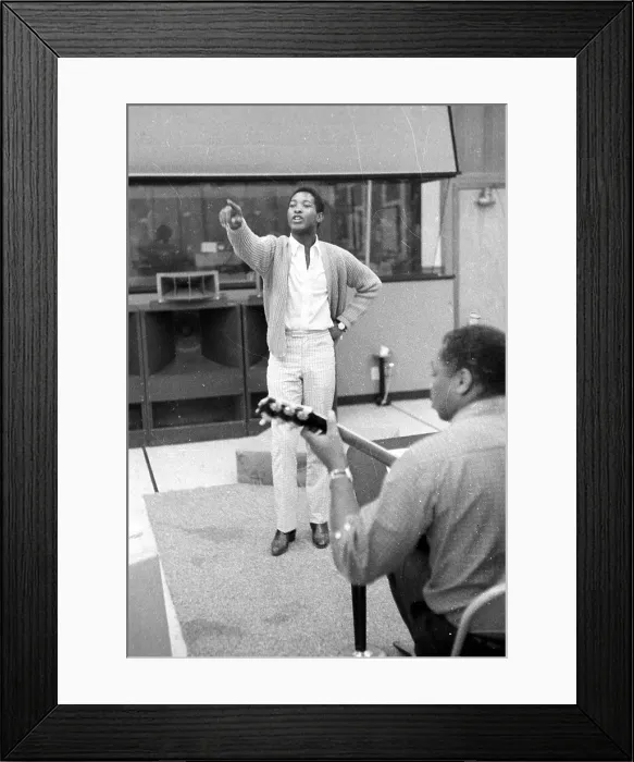 Framed Print : Sam Cooke With Cliff White Framed Print : Sam Cooke With Cliff White