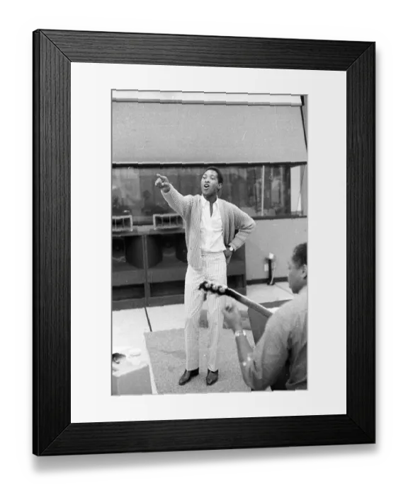 Framed Print : Sam Cooke With Cliff White Framed Print : Sam Cooke With Cliff White