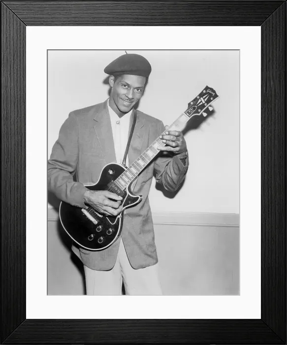 Framed Print : Chuck Berry Portrait Framed Print : Chuck Berry Portrait