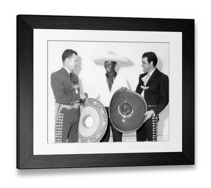 Framed Print : Nat King Cole With Mariachis